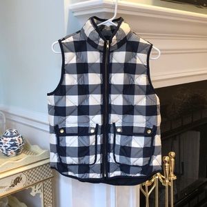 J. Crew Buffalo Check Puffy Vest
